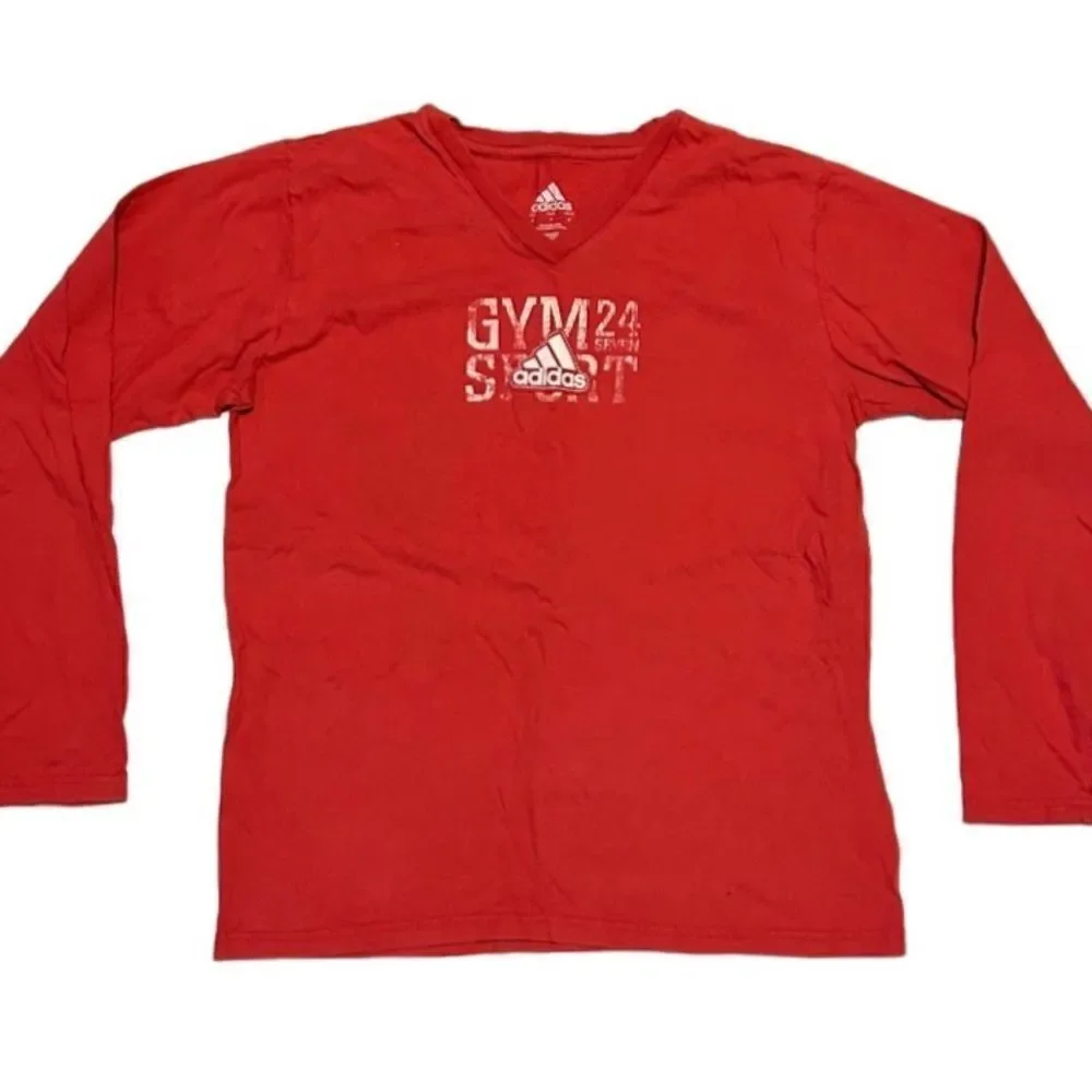 Red vintage style Adidas shirt size M